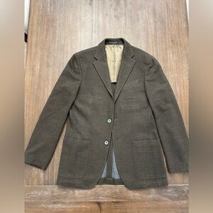 Corneliani Trend Brown Wool Blend Tweed Blazer EU 50; US 40R